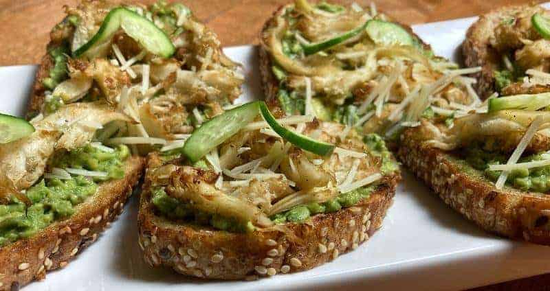 mushroom avocado toast