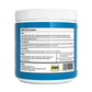 Back label of Real Mushrooms Daily Dawg Powder for Pets showing product facts, beta-glucans content, cautions, usage directions, and company contact details.