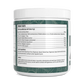 Close-up of a Mushroom Immune Pet Chews container label by Real Mushrooms, displaying product facts such as active and inactive ingredients, dosage, and usage instructions.