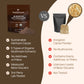 Comparison chart of Real Mushrooms' Mushroom Hot Chocolate Mix, showcasing organic mushroom extract and heirloom cacao benefits over conventional products with inorganic cacao powder and fillers.