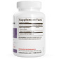 White supplement bottle labeled "Real Mushrooms" featuring Supplement Facts for Organic Chaga Extract Capsules, including beta-glucans content and additional ingredient details.