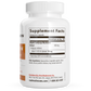 White bottle of Real Mushrooms Organic Cordyceps Extract Capsules showing Supplement Facts label with dosage, ingredients, and distributor info—formulated to support stamina and energy.