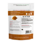 Back of a Real Mushrooms Organic Cordyceps Mushroom Extract Powder – Bulk Supplement pouch showing supplement facts, product details, organic mushroom powder and Cordyceps militaris extract ingredients, usage info, beta-glucans content, and a barcode.