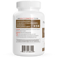 A white bottle of Real Mushrooms Organic Lions Mane Extract Capsules features a label with quality commitments, usage guidelines, a barcode, and highlights organic mushrooms plus high beta-glucans content.