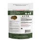 Back of a Real Mushrooms Turkey Tail Extract - Bulk Powder package showing supplement facts, usage directions, ingredients (Turkey Tail extract), barcode, and Real Mushrooms’ quality commitment to organic immune health supplements.