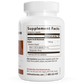 A white bottle of Real Mushrooms Organic Reishi Mushroom Capsules displays the Supplement Facts label with serving size, ingredients, and manufacturer details.
