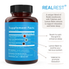 Real Mushrooms Herbal Blends Bundle supplement facts, promoting natural defenses and vitality.