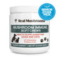 Container of Real Mushrooms' Mushroom Immune Pet Chews for dogs and cats, enriched with organic extracts and designated as a senior dog supplement.