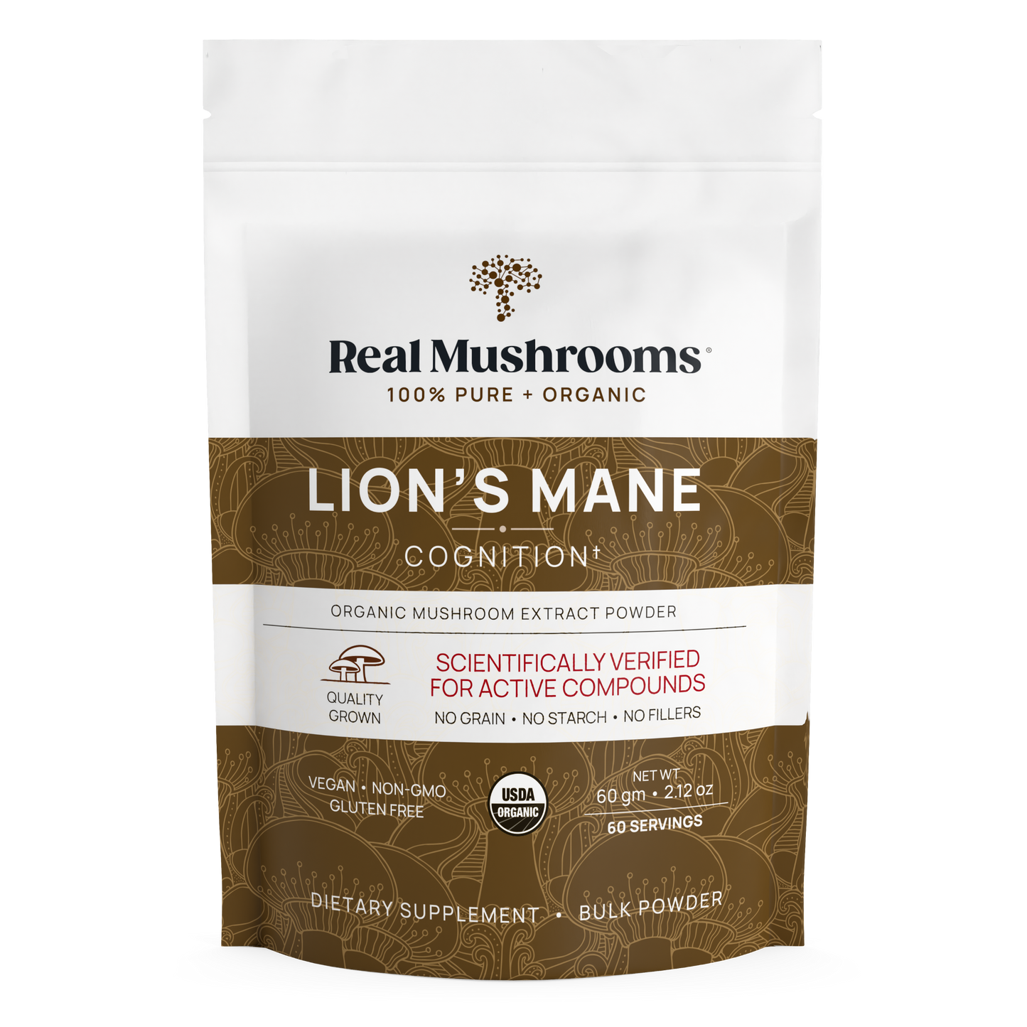 Real Mushrooms' Organic Lions Mane Mushroom Powder for Pets.