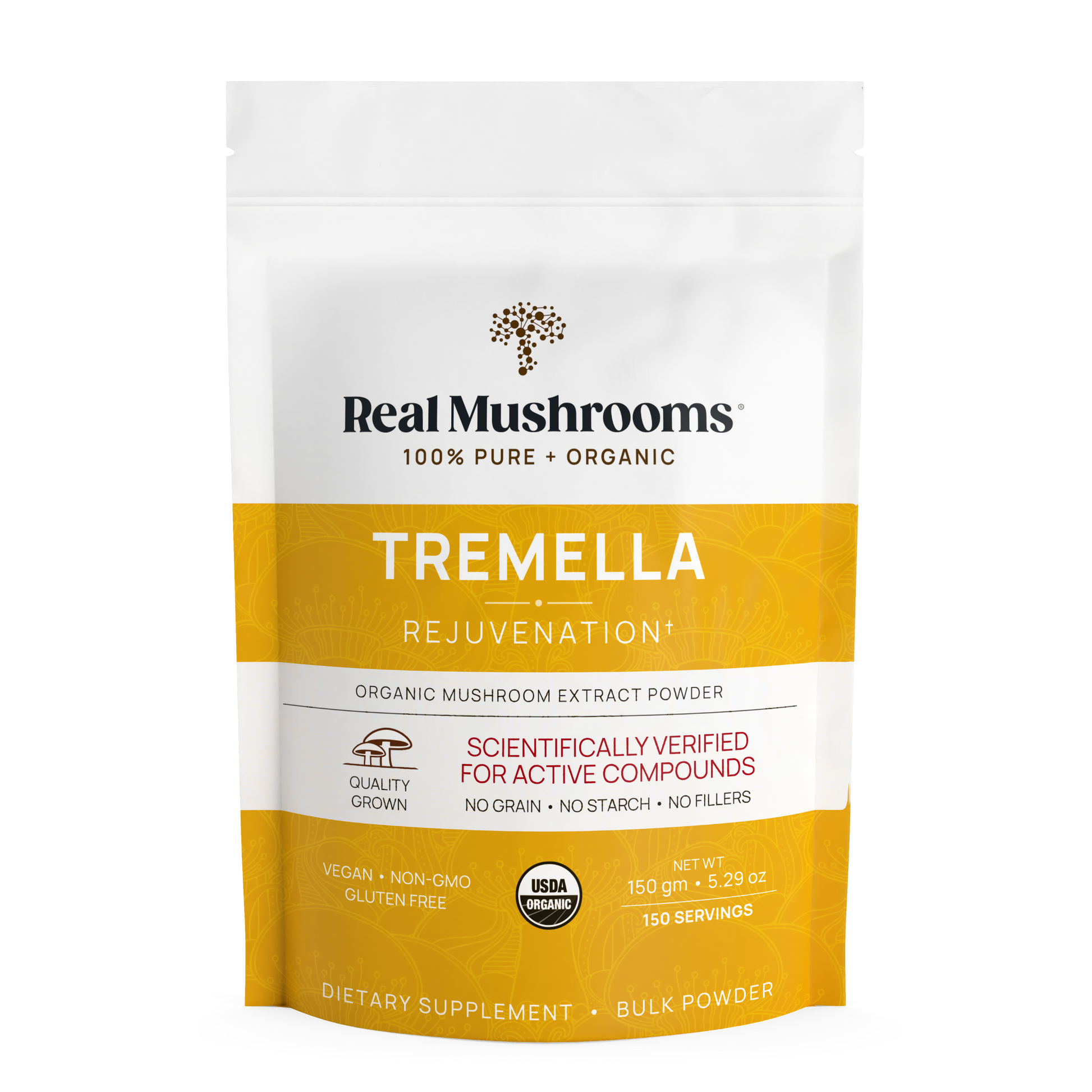 Real Mushrooms Organic Tremella Extract Powder relaxation.