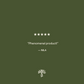 Five-star rating with the text "Phenomenal product!" from Nila, on a dark green background with a small tree logo at the bottom, highlighting Real Mushrooms’ Organic Maitake Mushroom Powder – Bulk Extract.
