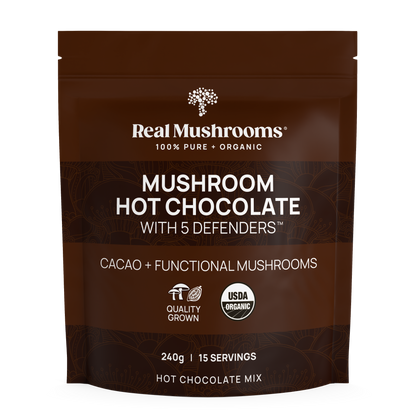 Real Mushrooms Mushroom Hot Chocolate Mix.