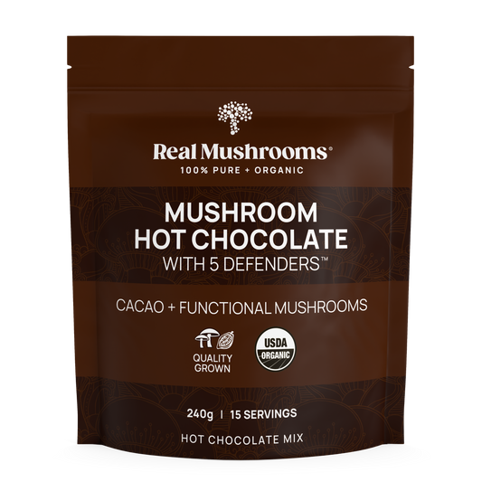 Real Mushrooms Mushroom Hot Chocolate Mix.