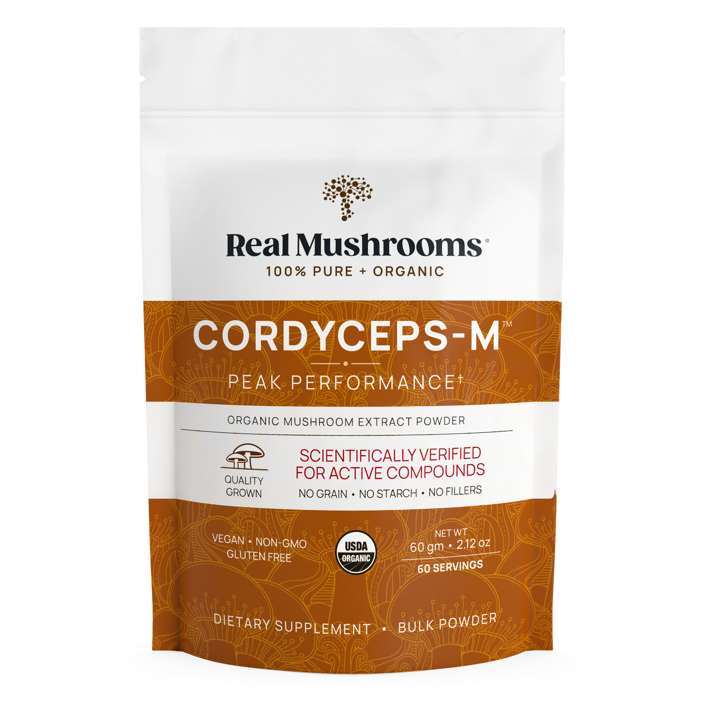 Real Mushrooms Organic Cordyceps Mushroom Extract Powder – Bulk Supplement