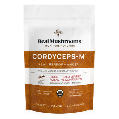 Real Mushrooms Organic Cordyceps Mushroom Extract Powder – Bulk Supplement
