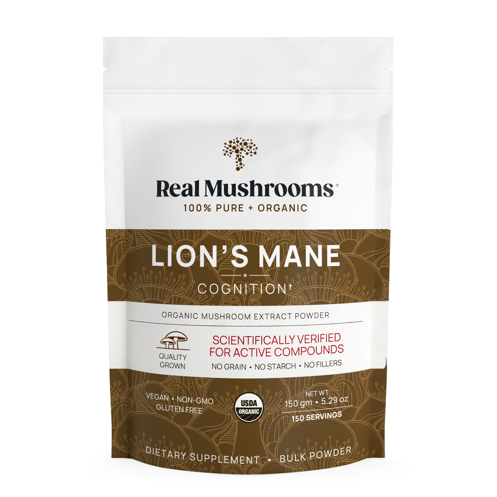 Real Mushrooms Organic Lion's Mane Mushroom Powder – Bulk Extract conditions.