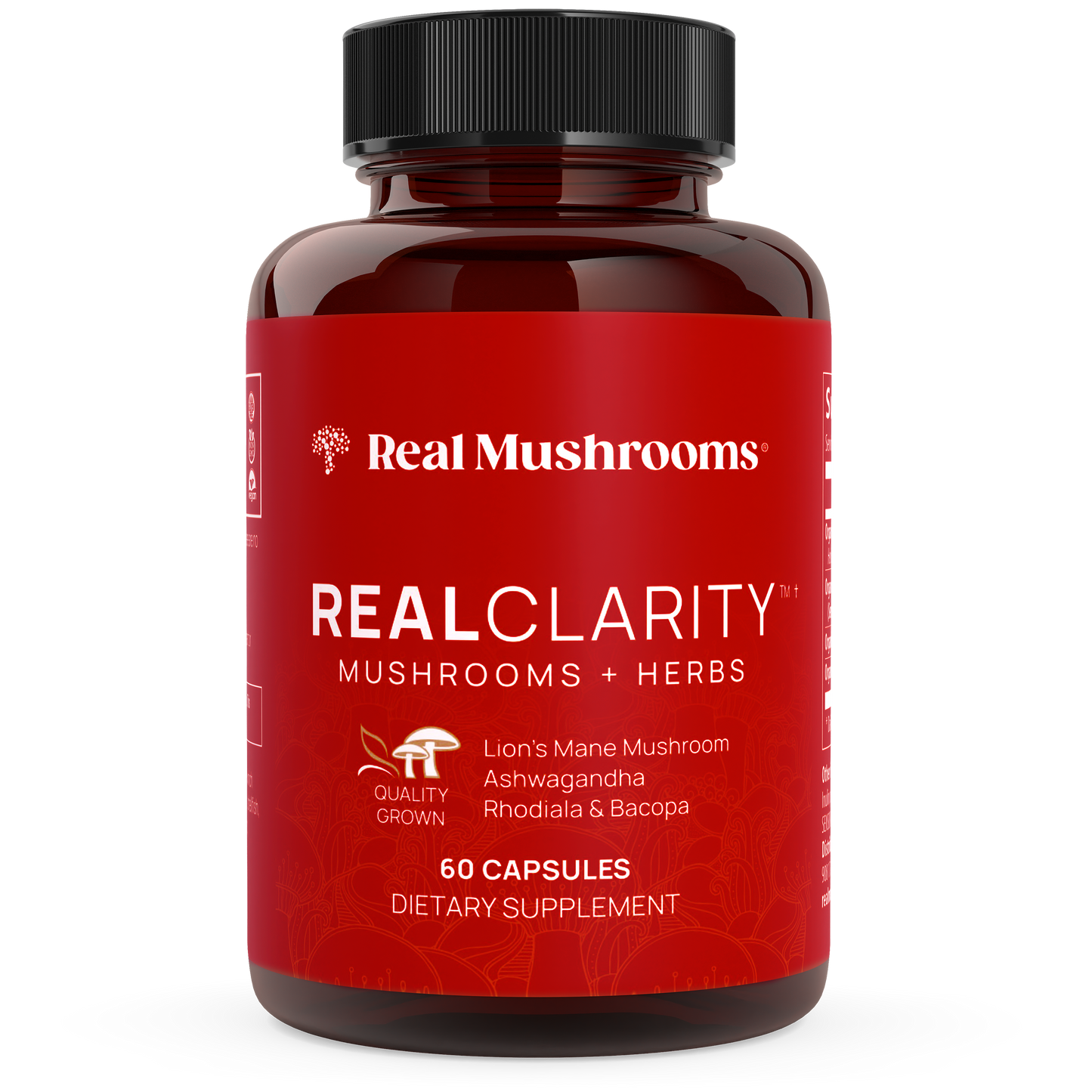 RealClarity - Real Mushrooms, Lion's Mane, Ashwagandha, Rhodiola and Bacopa
